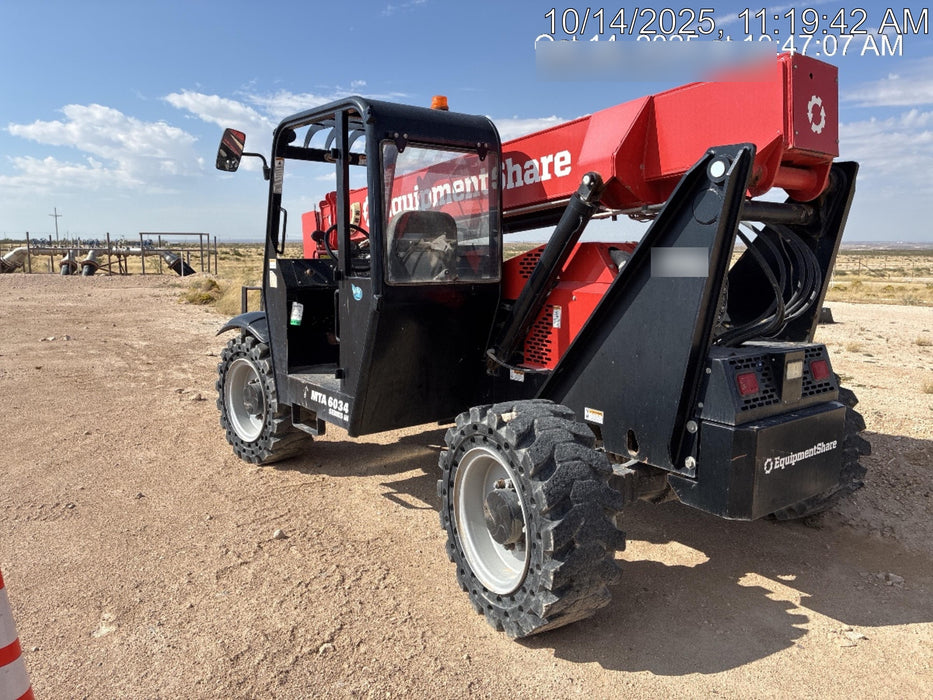 2019 Manitou MTA6034 Canopy, LED Work Lights, Solid Tires, Beacon, Auxiliary Hydraulics 48" Carriage and 48" Forks