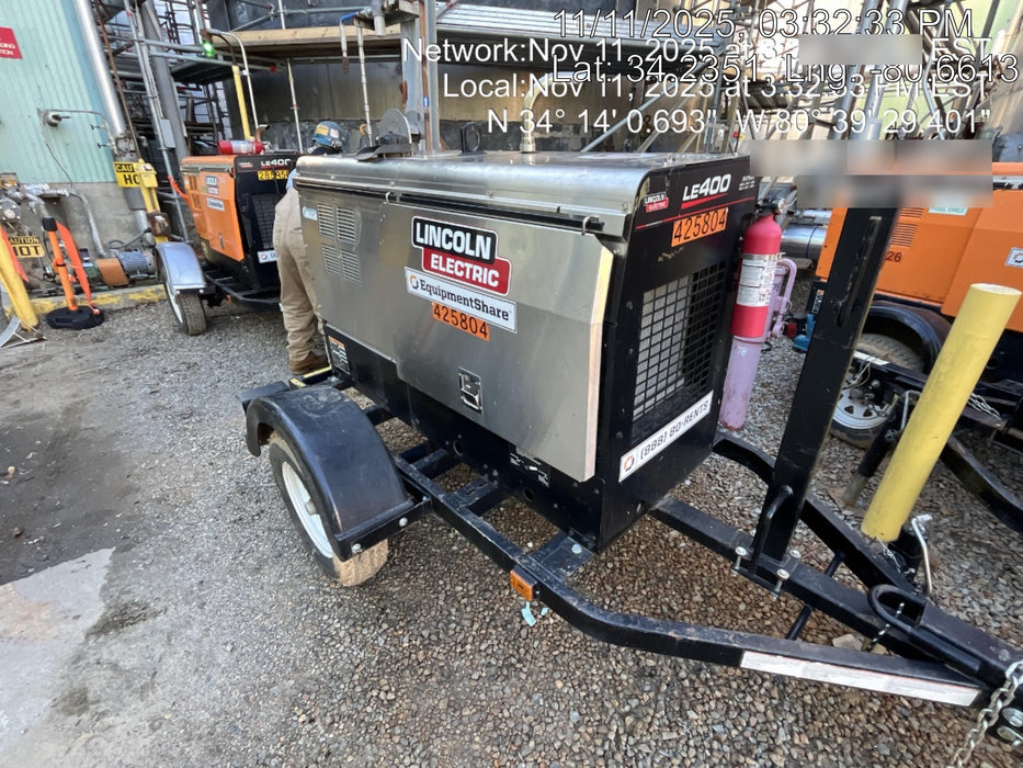 2024 Lincoln Electric LE400 Kubota V1505, Trlr, Cable Rack, Light Kit, ES Decals, T3