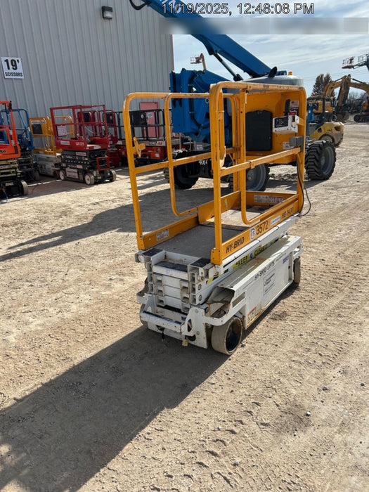 Custom Equipment HB-1430 Hy-Brid Scissor Lift
Platform capacity up to 670 lbs
Working height up to 20 ft
Weighs under 1,700 lbs
Non-marking wheels