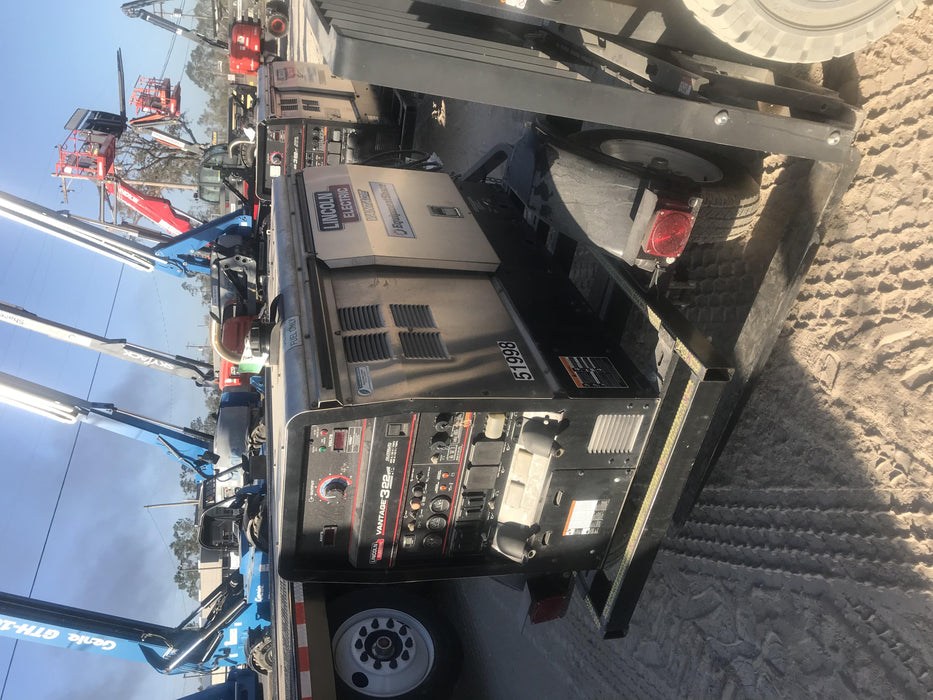 2019 Lincoln Electric Vantage 322 Welder Ready-Pak 3, Two wheel trailer, Fender and Light kit, Cable Rack