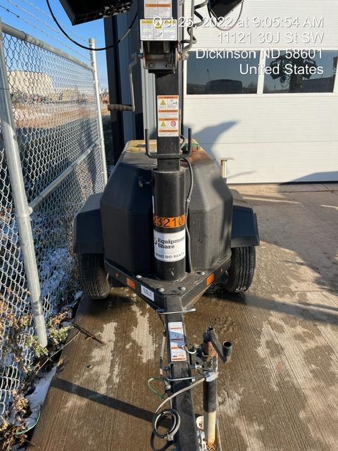 2022 Allmand NLV3GR (4) LED Light Fixture 350W, 23' Vertical Mast, 3kW Prime, Towable, Deep Sea L401, Leveling Jacks, Yanmar T4F 5.8hp