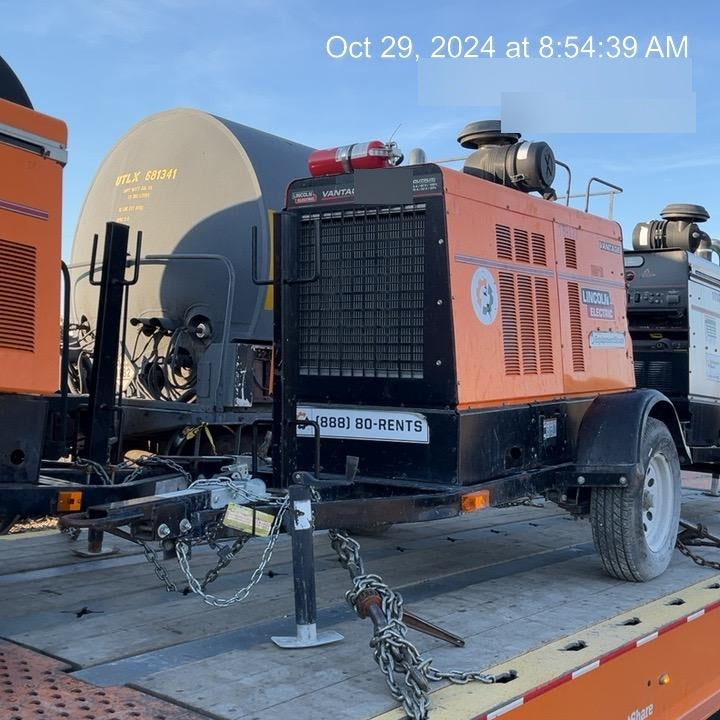 2021 Lincoln Electric Vantage 549X Ready Pak 3, ORANGE (includes trailer, cable rack, fender light kit)