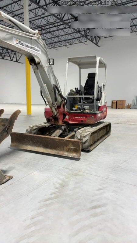 2019 Takeuchi TB260 Takeuchi TB260 Canopy w/Rubber Tracks, Auxiliary Hydraulics, Standard Blade, Manual QC