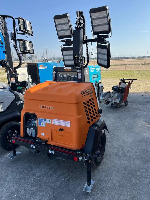2025 Generac MLT6SMDS Diesel, Mitsubishi / Final Tier 4 Engine, 10.5 HP @ 1800 RPM, (4) 320W G4 LED's, Brushless Excitation, Capacitor Regulated, Vertical Mast, Manual Winch, 5kW Export Power, Power Zone Auto Light Controller