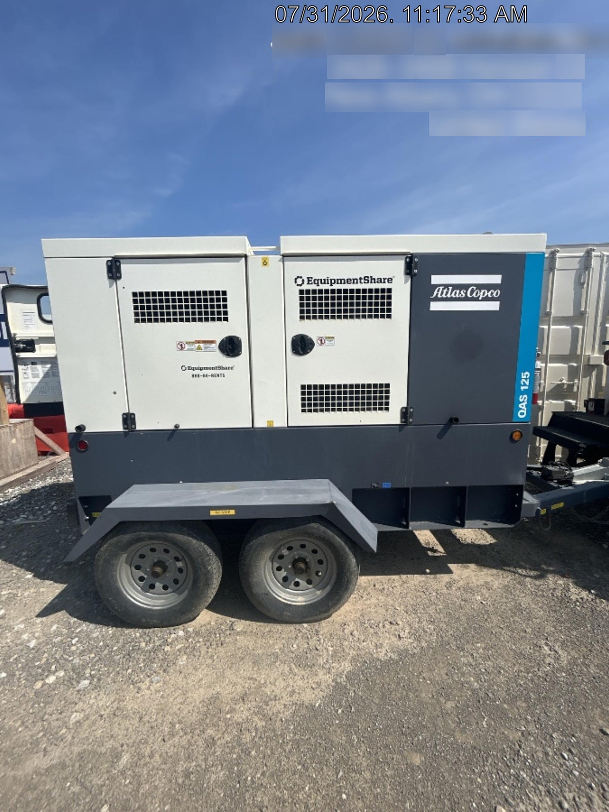 2023 ATLAS COPCO QAS 125