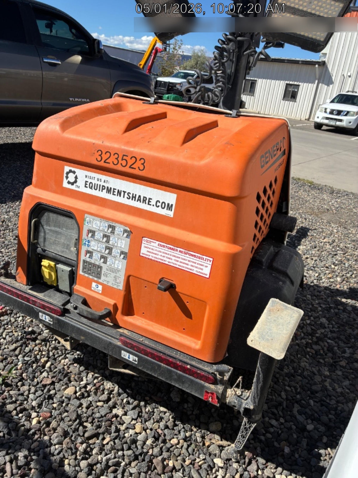 2023 Generac MLT2 Diesel, Flex Switch 120V Input, Powerzone Controller, (4) 320W LED Lights, 4kW Generator, 39.9 Gal Fuel Tank, 2" Ball, T3