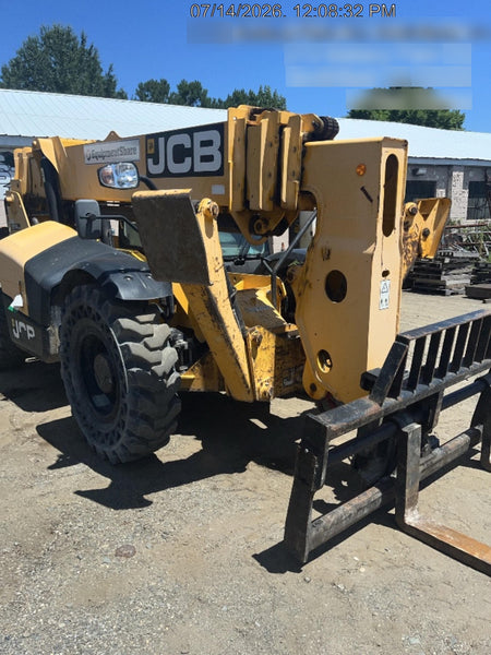 2019 JCB 514-56 Cab/Heat/Air, 109HP, Solid Tires, STD Worklight, Beacon, Aux Hydraulics, Lifting Eye, Back up Alarm w/72" Side Shift Carriage, 60" Forks