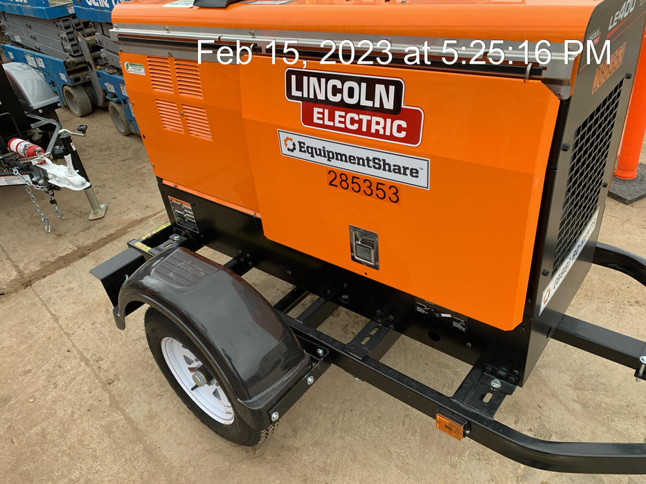 2022 Lincoln Electric LE400 Kubota V1505, Trlr, Cable Rack, Light Kit, ES Decals, T3