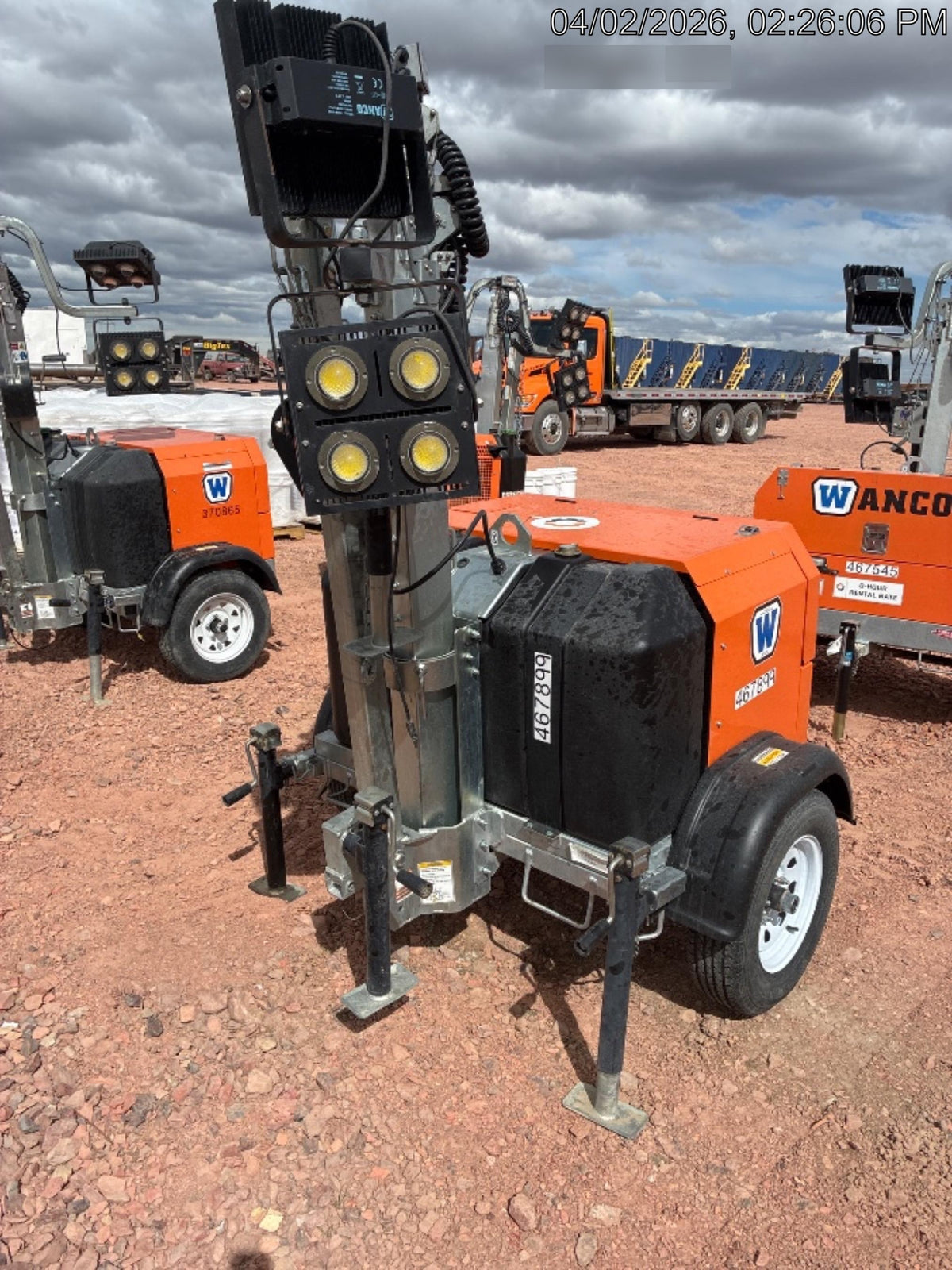 2024 Wanco WLTT-4MM4K Diesel, Deep Sea Controller, Shore Power Plug, Auto Start, (4) 350W LED Floodlights, 4kW Generator, 60 Gal Fuel Tank, 2" Ball, T3