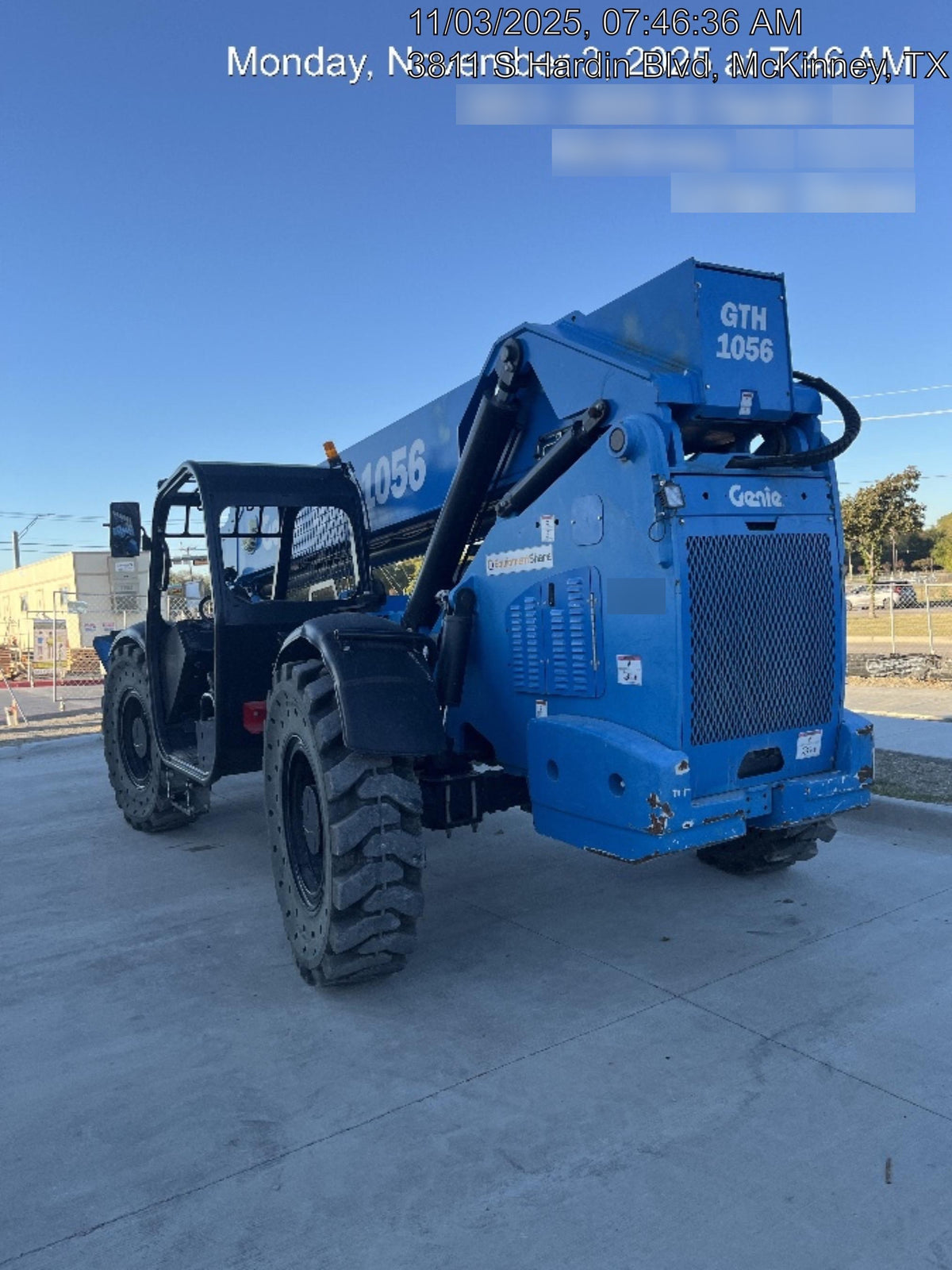 2018 Genie GTH-1056 Genie GTH-1056 w/Open ROPS, Solid Tires, Work Light/Beacon, 60" Carriage and Forks