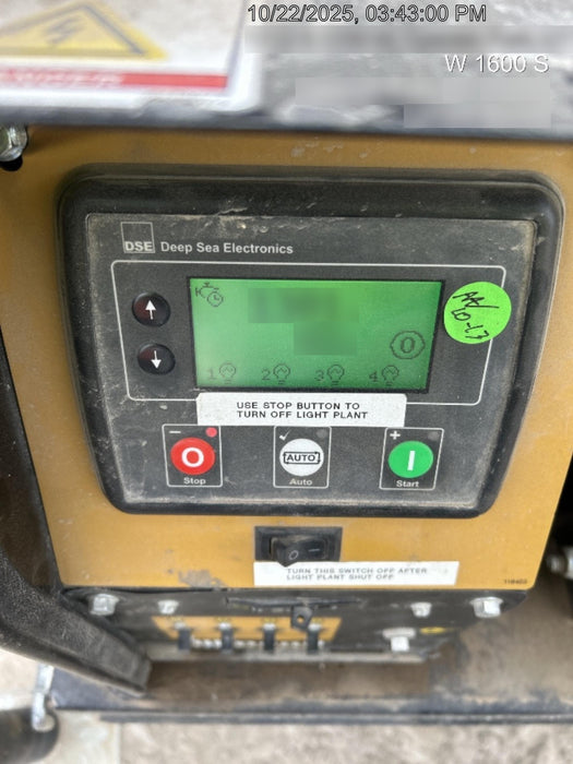 2021 Allmand NLV3GR (4) LED Light Fixture 350W, 23' Vertical Mast, 3kW Prime, Towable, Deep Sea L401, Leveling Jacks, Yanmar T4F 5.8hp