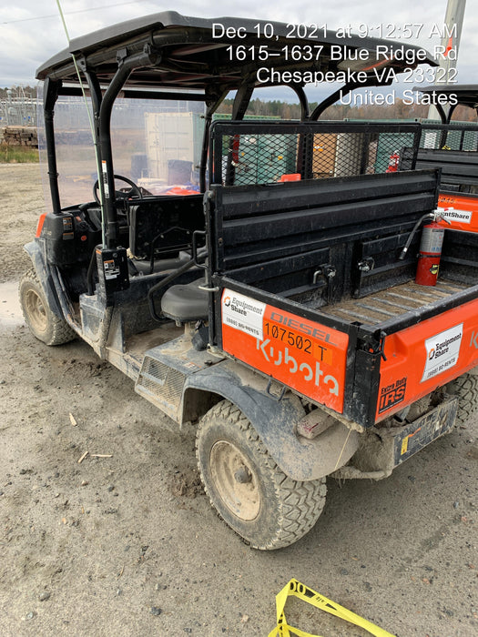2020 Kubota RTV-X1140W-H Canopy, 4-Seater, Diesel, Windshield Acrylic Clear, Strobe Light, Backup Alarm