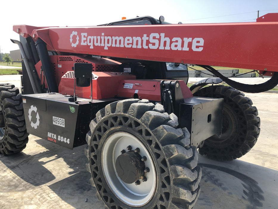 2020 Manitou MTA8044 74hp T4F, Cab/Heat/Air, Cab and Boom LED work lights, Auxiliary Hydraulics, Solid Tires, Amber strobe, Lift Hook w/66" Carriage, 60" Forks