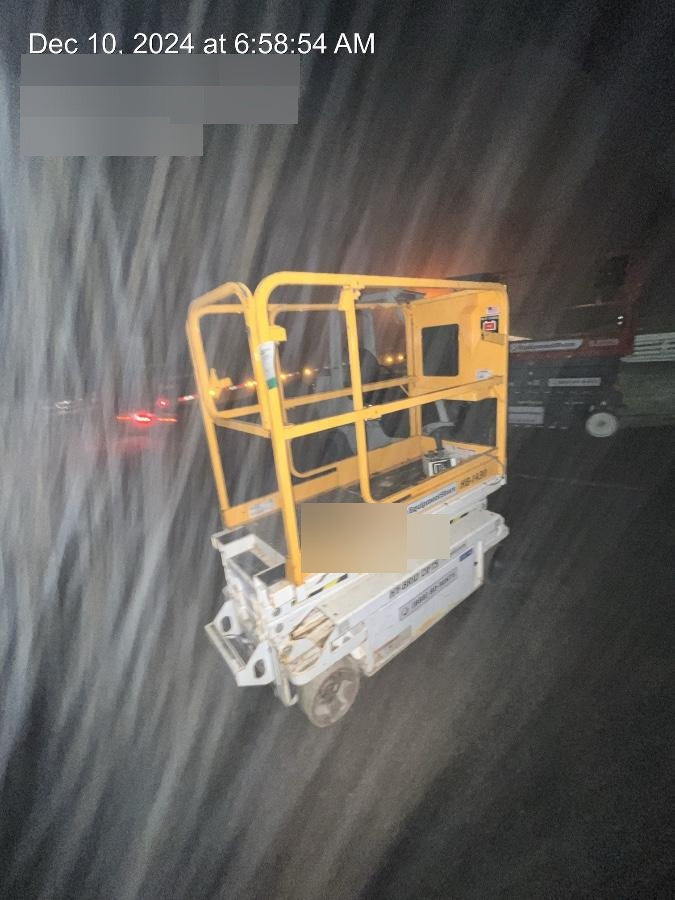 Custom Equipment HB-1430 <ul>
 <li>Hy-Brid Scissor Lift</li>
  <li>Platform capacity up to 670 lbs.</li>
  <li>Working height up to 20 ft</li>
  <li>Weighs under 1,700 lbs.</li>
  <li>Non-marking wheels </li>
</ul>