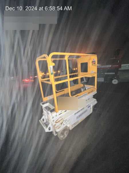 Custom Equipment HB-1430 <ul>
 <li>Hy-Brid Scissor Lift</li>
  <li>Platform capacity up to 670 lbs.</li>
  <li>Working height up to 20 ft</li>
  <li>Weighs under 1,700 lbs.</li>
  <li>Non-marking wheels </li>
</ul>