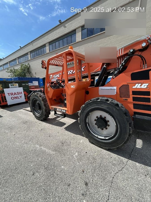 2019 Skytrak 6036 Canopy, Solid Tires, LED Work Lights, Beacon 50" Carriage, 48" Pallet Forks