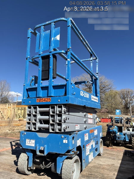 2020 Genie GS-1930 Solid Non Marking Tires, Beacon, Folding rails with half height swing gate