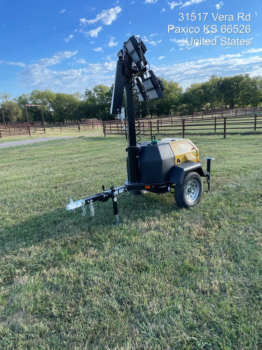 2022 Allmand NLV3GR (4) LED Light Fixture 350W, 23' Vertical Mast, 3kW Prime, Towable, ES Decals, T3