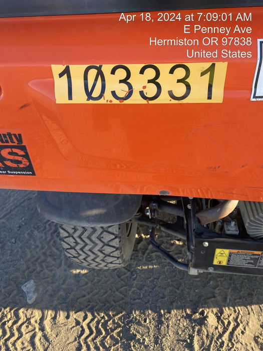 Kubota RTV-X1140W-H 4WD, LED Strobe, Windshield Acrylic Clear, Plastic Canopy, Wire Harness Kit, Backup Alarm