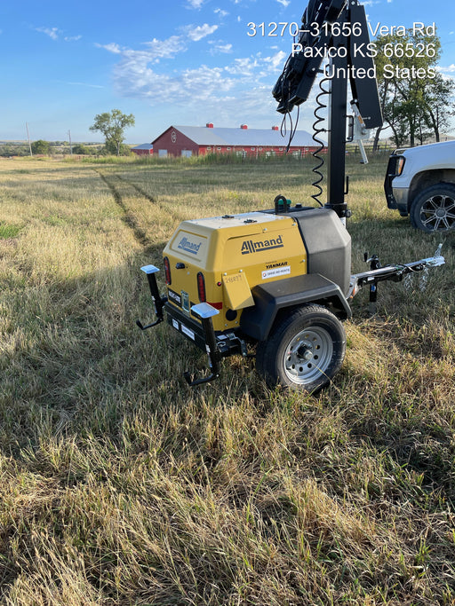 2022 Allmand NLV3GR (4) LED Light Fixture 350W, 23' Vertical Mast, 3kW Prime, Towable, ES Decals, T3