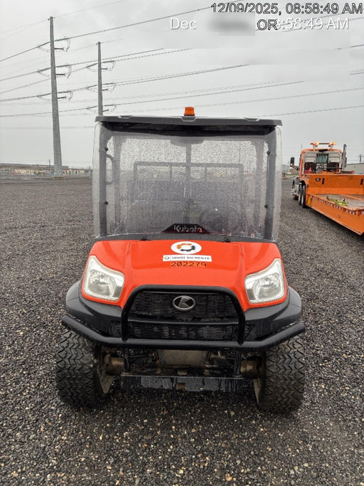 2022 Kubota RTV-X1140W-H Plastic Canopy, Windshield Acrylic Clear, LED Strobe Light, Wire Harness Kit, Back up Alarm