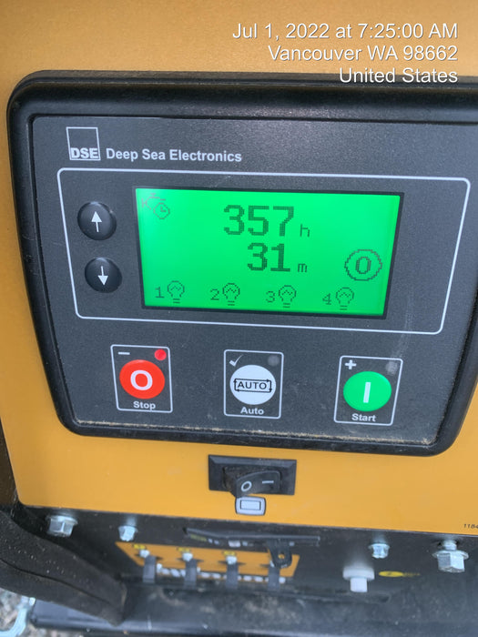 2021 Allmand NLV3GR (4) LED Light Fixture 350W, 23' Vertical Mast, 3kW Prime, Towable, Deep Sea L401, Leveling Jacks, Yanmar T4F 5.8hp