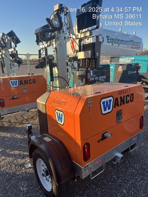 2024 Wanco WLTT-4MM4K Diesel, Mitsubishi L2E, 9.0HP @1800 rpm, Deep Sea Controller, Shore Power Plug, Auto Start, (4) 350W LED Floodlights, 4kW Generator, 60 Gal Fuel Tank, 2" Ball, T3