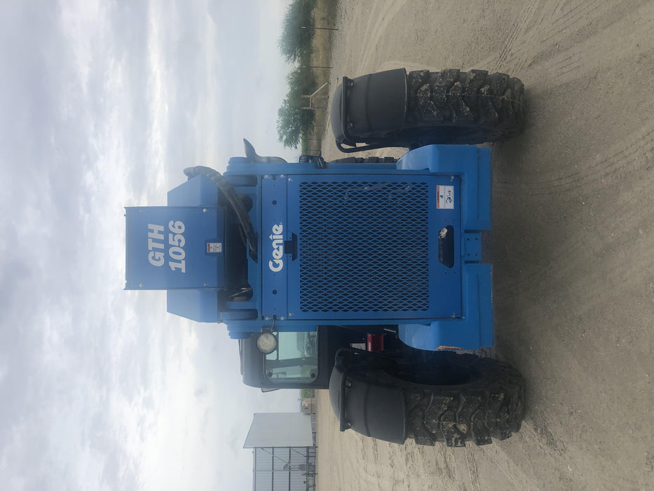 2019 Genie GTH-1056 Cab/Heat/AC, Solid RT Tires, LED Work Lights, Beacon 60" QA Carriage, 60" Forks