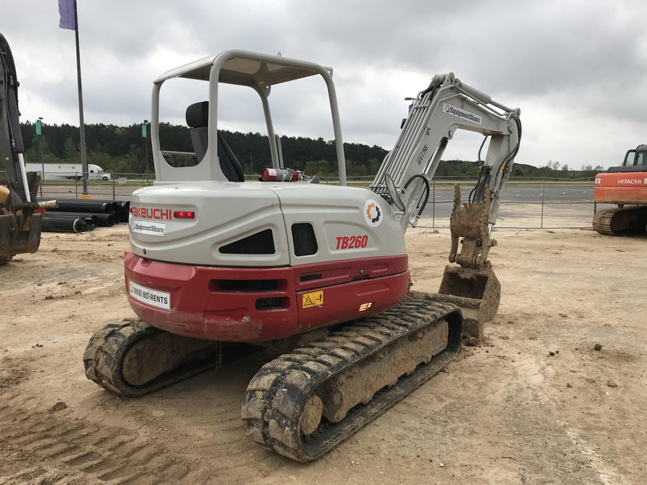2019 Takeuchi TB260 Canopy w/Rubber Tracks, Auxiliary Hydraulics, Standard Blade, Manual QC