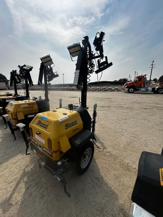 2022 Allmand NLV3GR (4) LED Light Fixture 350W, 23' Vertical Mast, 3kW Prime, Towable, ES Decals, T3