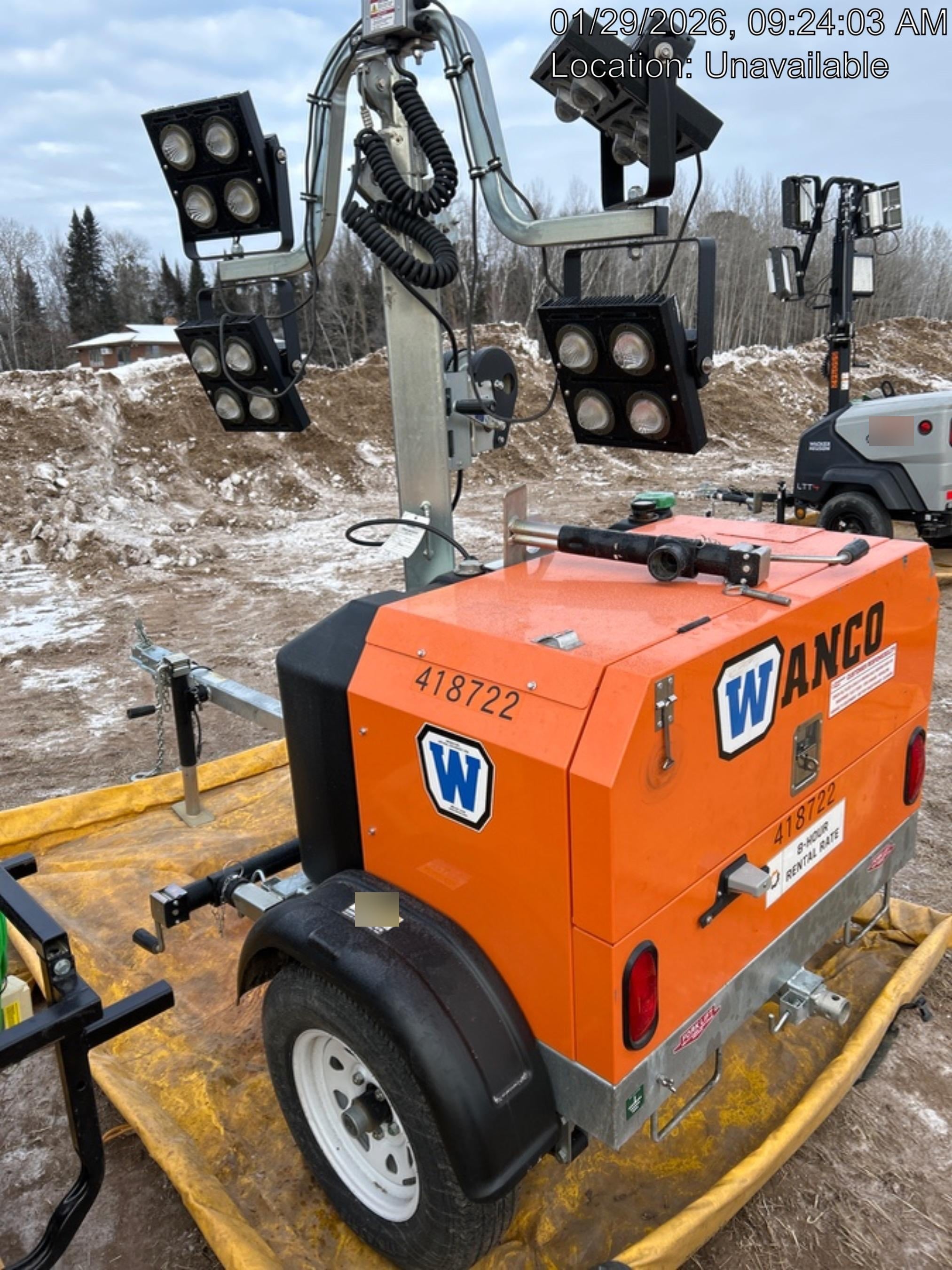 2024 Wanco WLTT-4MM4K Diesel, Deep Sea Controller, Shore Power Plug, Auto Start, (4) 350W LED Floodlights, 4kW Generator, 60 Gal Fuel Tank, 2" Ball, T3