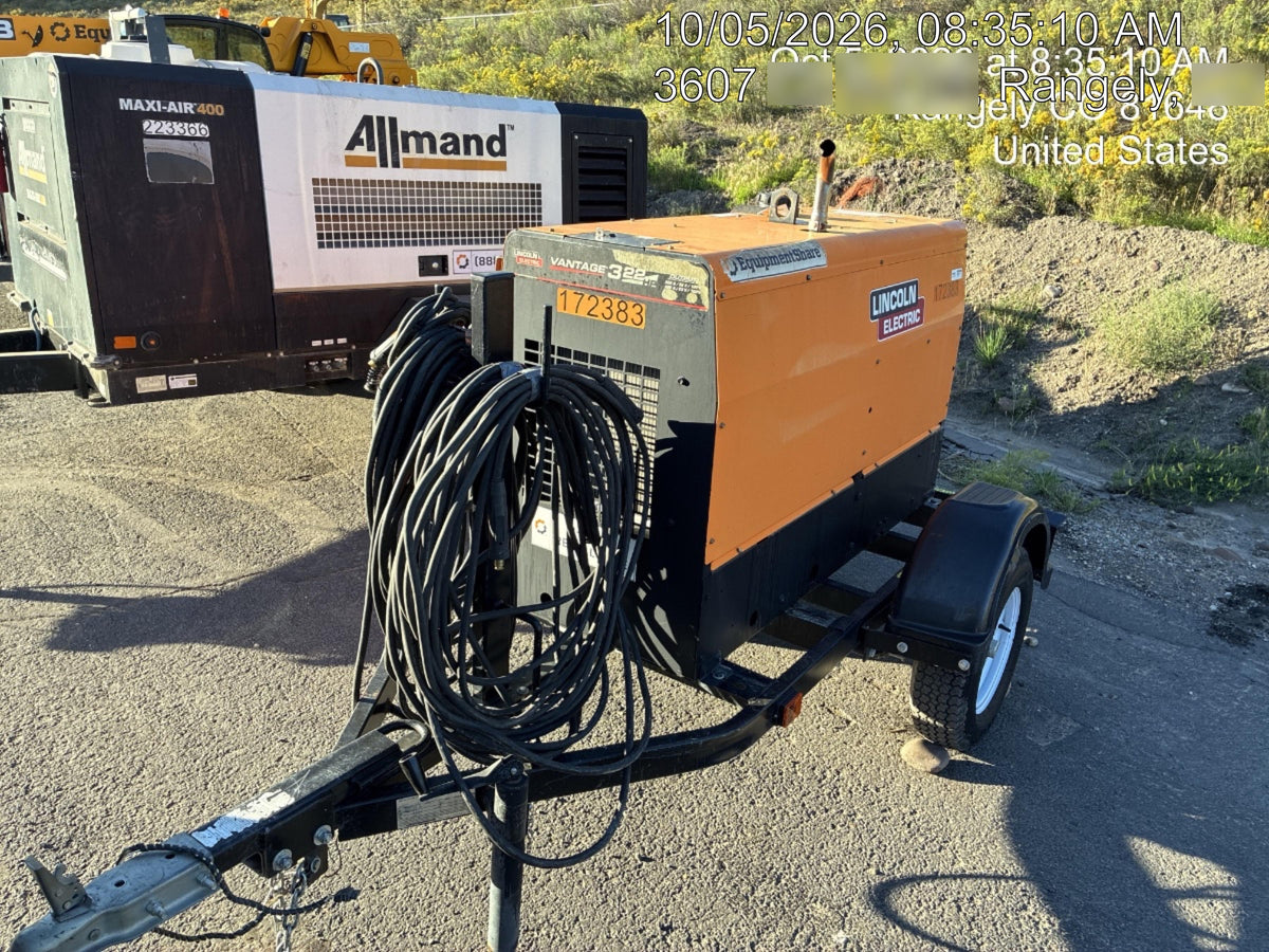 2021 Lincoln Electric Vantage 322 Vantage 322 Ready Pak 3 w/ Decals, ORANGE (includes trailer, cable rack, fender light kit) NO Telematics