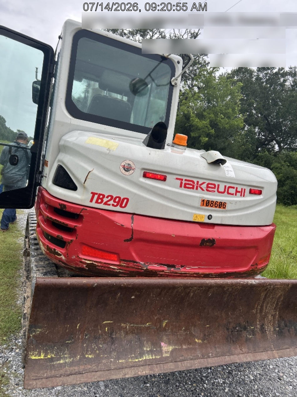 2020 Takeuchi TB290C Cab/Heat/Air, Rubber Tracks, Manual TAG QC
