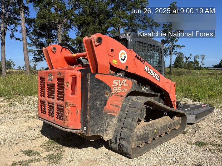 2019 Kubota SVL95-2S Cab/Heat/Air, Standard Tracks, Standard Flow, Hydraulic QC 80" HD w/ Smooth Cutting Edge