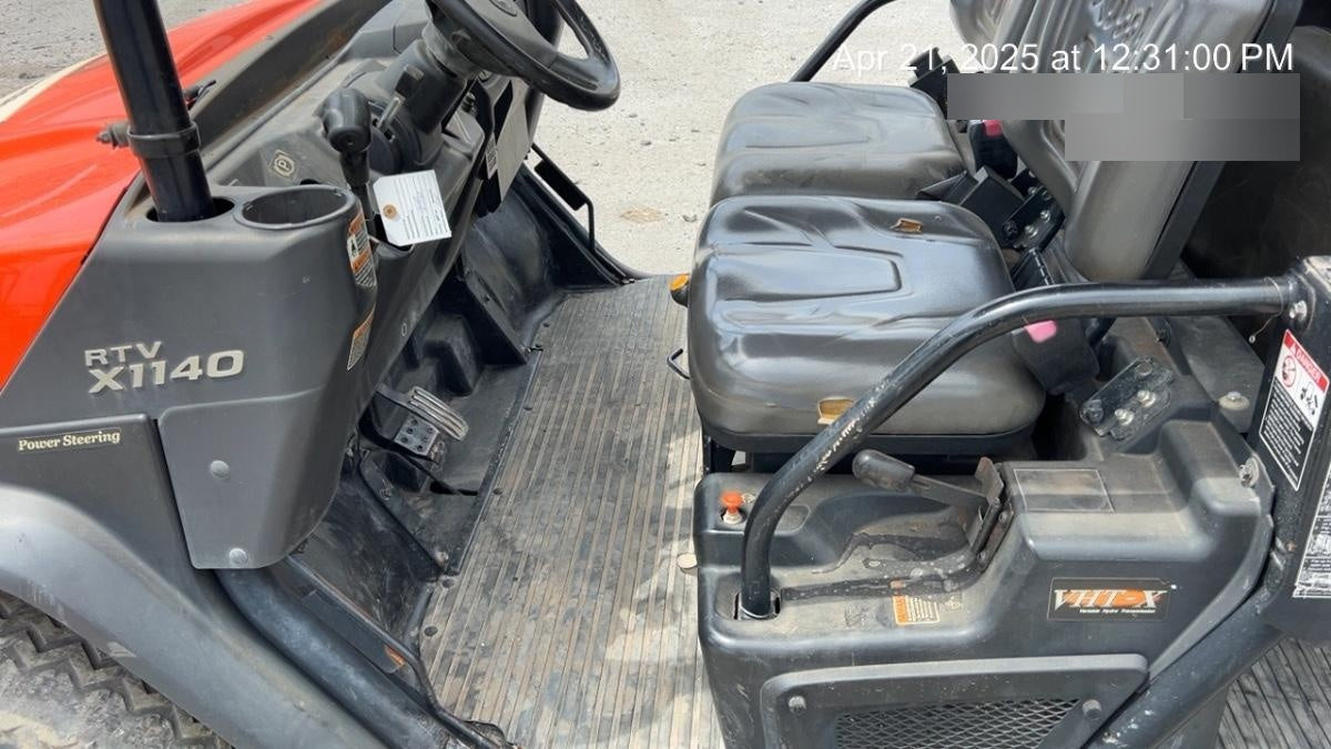 2021 Kubota RTV-X1140W-H Plastic Canopy, Windshield Acrylic Clear, LED Strobe Light, Wire Harness Kit, Back up Alarm