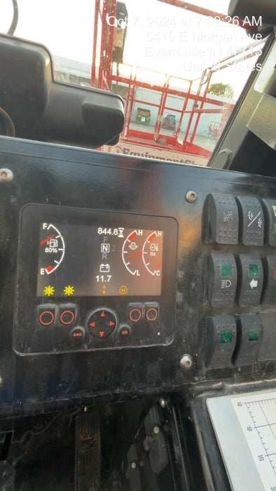 2019 Manitou MTA8044 74hp T4F, Cab/Heat/Air, Cab and Boom LED work lights, Auxiliary Hydraulics, Solid Tires, Amber strobe, Lift Hook 66" Carriage, 60" Forks