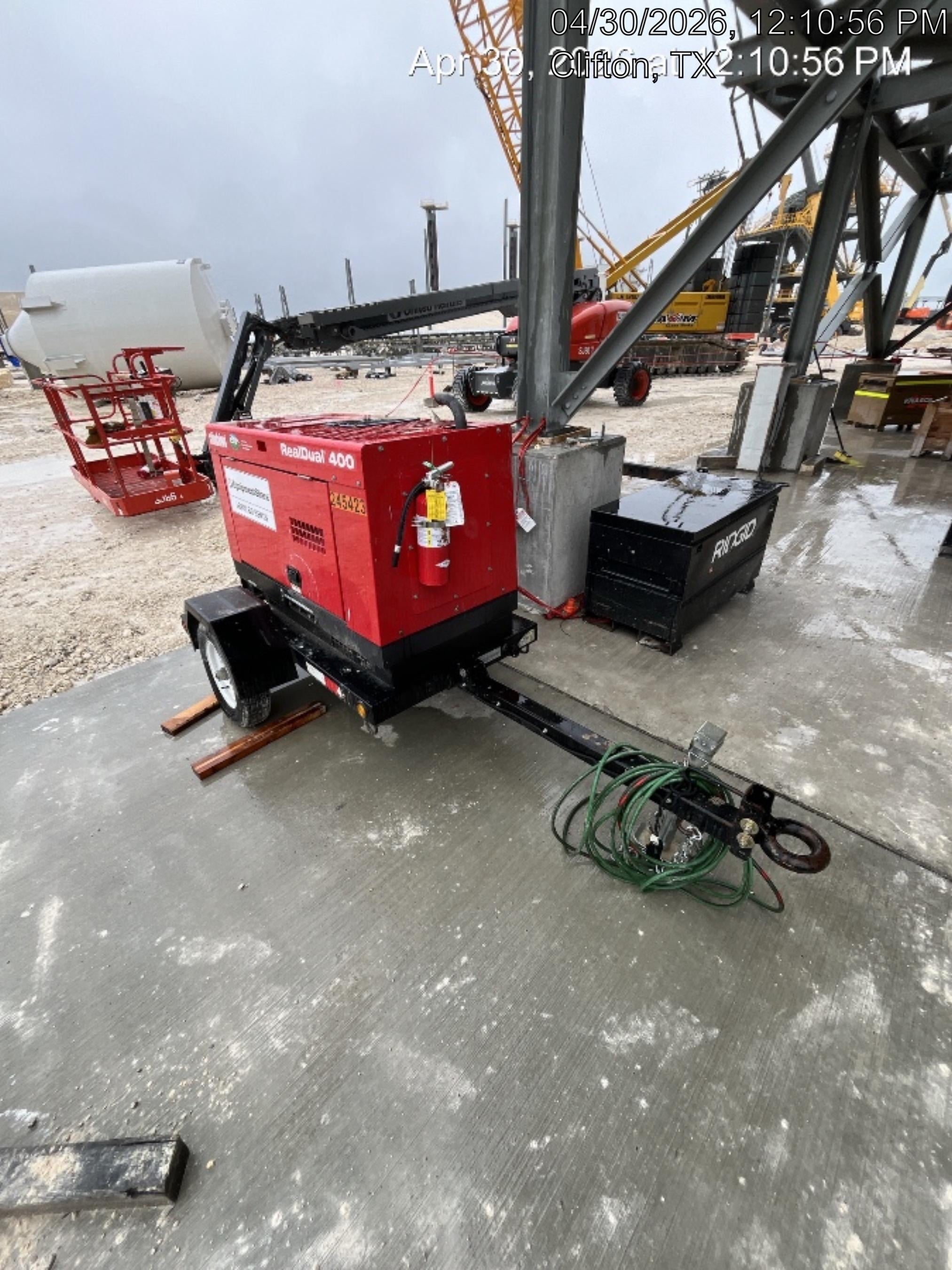 2022 Shindaiwa DGW400MDL Kubota D902 Engine, 23 HP, Dual Op Welder, Wire, Arc, Droop Stick, Tig, and CC Stick Functionality, Simulphase, 3 Phase and 1 Phase Gen Output, Single Axle NB Trlr, Slr Trckl Chrg 12V 12W, Fire Ext