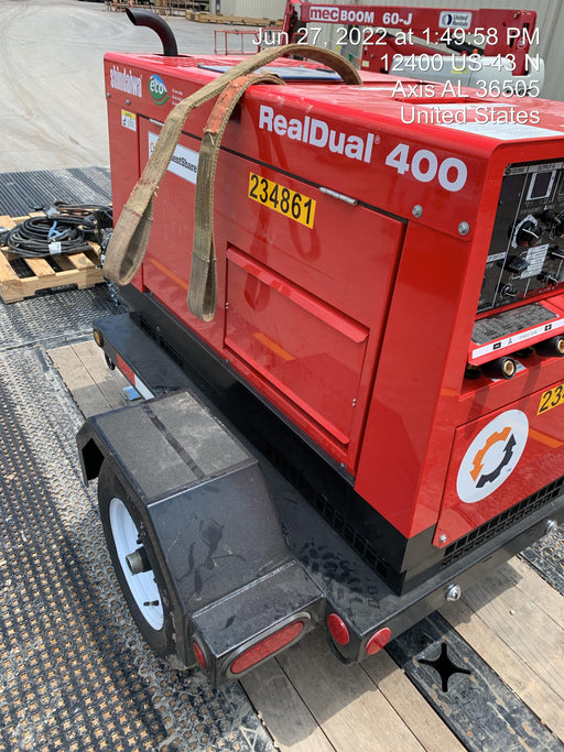 2022 Shindaiwa DGW400MDL Kubota D902 Engine, 23 HP, Dual Op Welder, Wire, Arc, Droop Stick, Tig, and CC Stick Functionality, Simulphase, 3 Phase and 1 Phase Gen Output, Single Axle NB Trlr, Slr Trckl Chrg 12V 12W, Fire Ext
