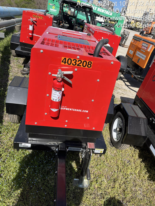 2024 Shindaiwa DGW400MDL Kubota D902 Engine, 23 HP, Dual Op Welder, Wire, Arc, Droop Stick, Tig, and CC Stick Functionality, Simulphase, 3 Phase and 1 Phase Gen Output, Single Axle NB Trlr, Slr Trckl Chrg 12V 12W, Fire Ext