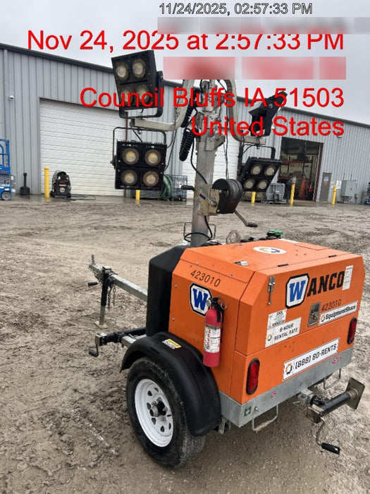 2024 Wanco WLTT-4MM4K Diesel, Deep Sea Controller, Shore Power Plug, Auto Start, (4) 350W LED Floodlights, 4kW Generator, 60 Gal Fuel Tank, 2" Ball, T3