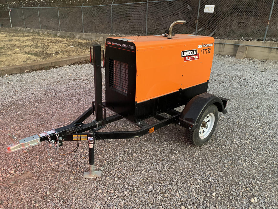 2021 Lincoln Electric Vantage 322 Vantage 322 Ready Pak 3 w/ Decals, ORANGE (includes trailer, cable rack, fender light kit) NO Telematics