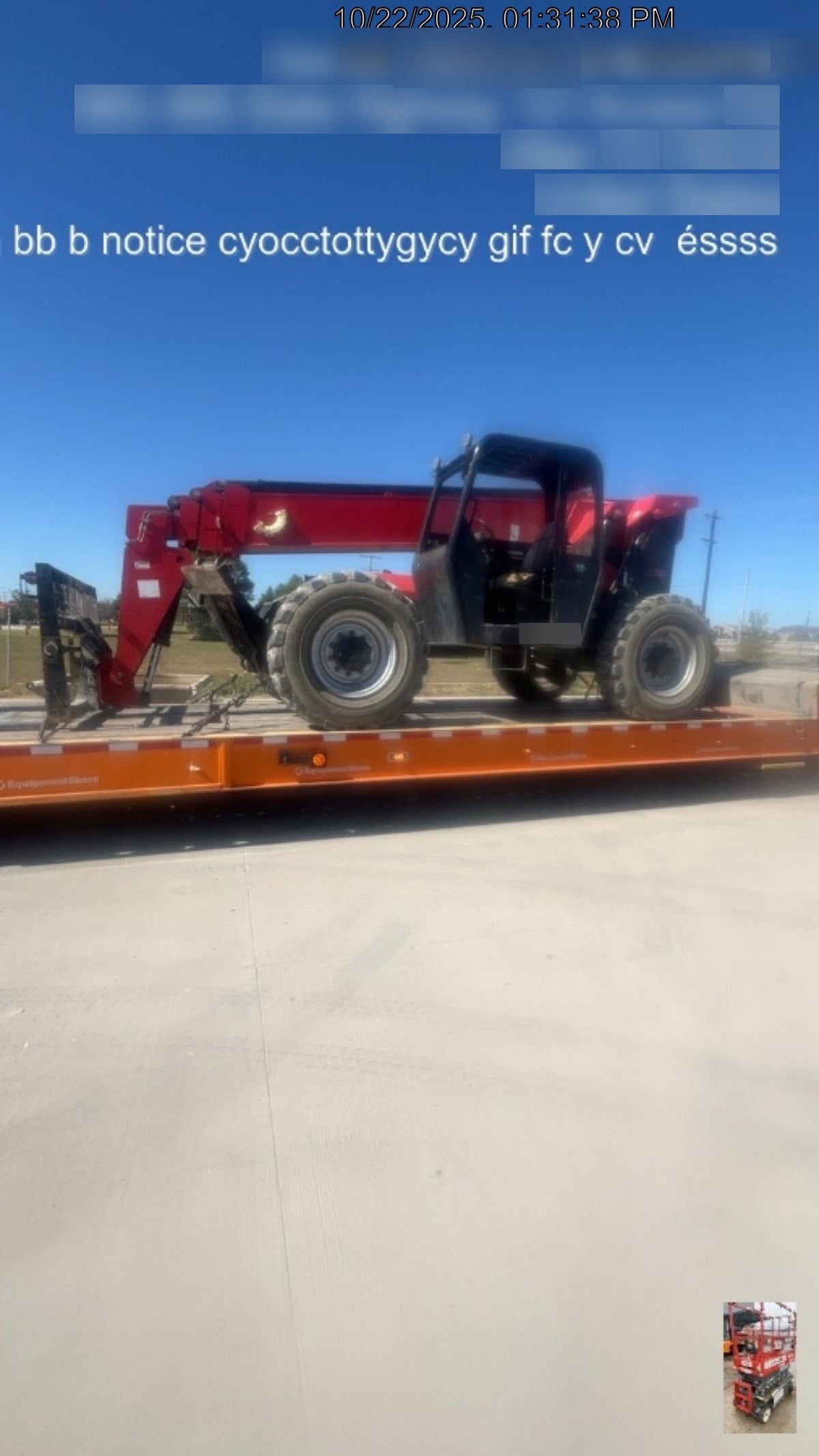 2019 Manitou MTA10055 Canopy, 120 HP, Solid Tires, Work Lights, Lift Hook, Auxiliary Hydraulics 66" Carriage and 60" Forks