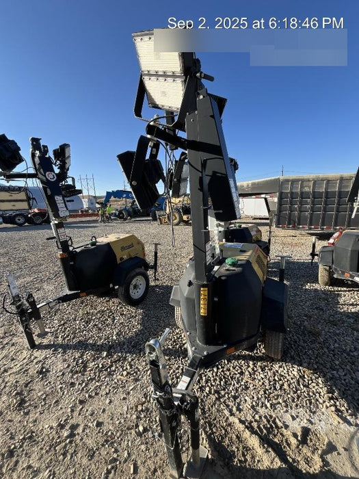 2022 Allmand NLV3GR (4) LED Light Fixture 350W, 23' Vertical Mast, 3kW Prime, Towable, ES Decals, T3