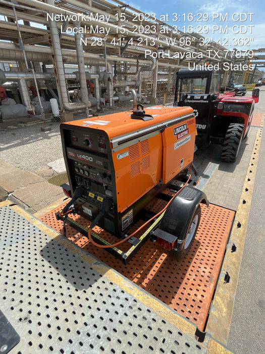 2022 Lincoln Electric LE400 Kubota V1505, Trlr, Cable Rack, Light Kit, ES Decals, T3