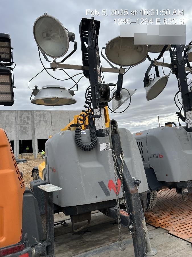 2019 Wacker Neuson LTV6L-MH Mobile Light Tower w/Fuel Level Sensor Installed