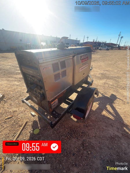 2019 Lincoln Electric Vantage 322 Welder Ready-Pak 3, Two wheel trailer, Fender and Light kit, Cable Rack
