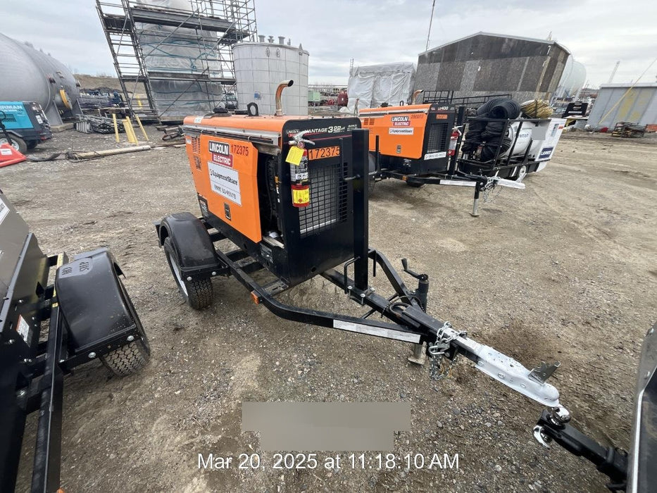 2021 Lincoln Electric Vantage 322 Vantage 322 Ready Pak 3 w/ Decals, ORANGE (includes trailer, cable rack, fender light kit) NO Telematics