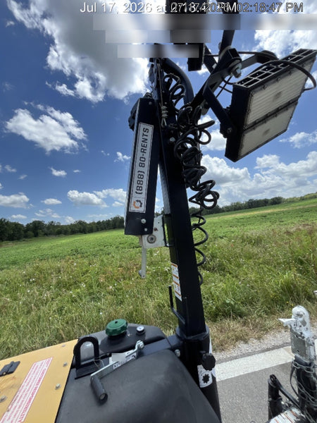 2022 Allmand NLV3GR (4) LED Light Fixture 350W, 23' Vertical Mast, 3kW Prime, Towable, Deep Sea L401, Leveling Jacks, Yanmar T4F 5.8hp