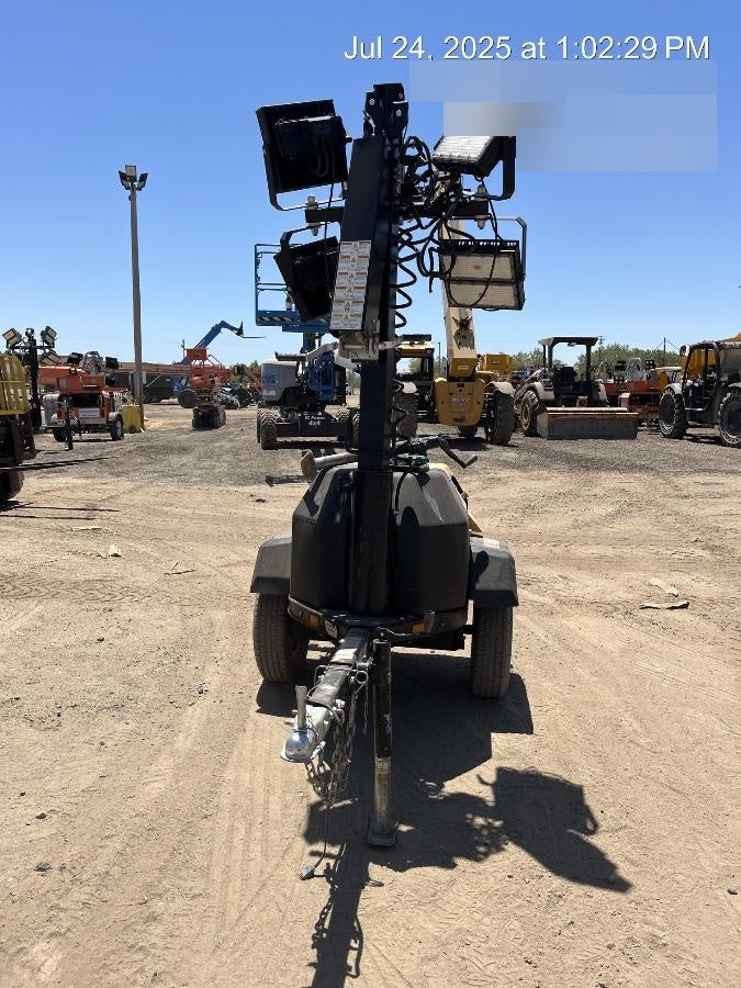 2022 Allmand NLV3GR (4) LED Light Fixture 350W, 23' Vertical Mast, 3kW Prime, Towable, ES Decals, T3