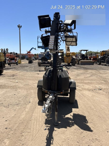 2022 Allmand NLV3GR (4) LED Light Fixture 350W, 23' Vertical Mast, 3kW Prime, Towable, ES Decals, T3